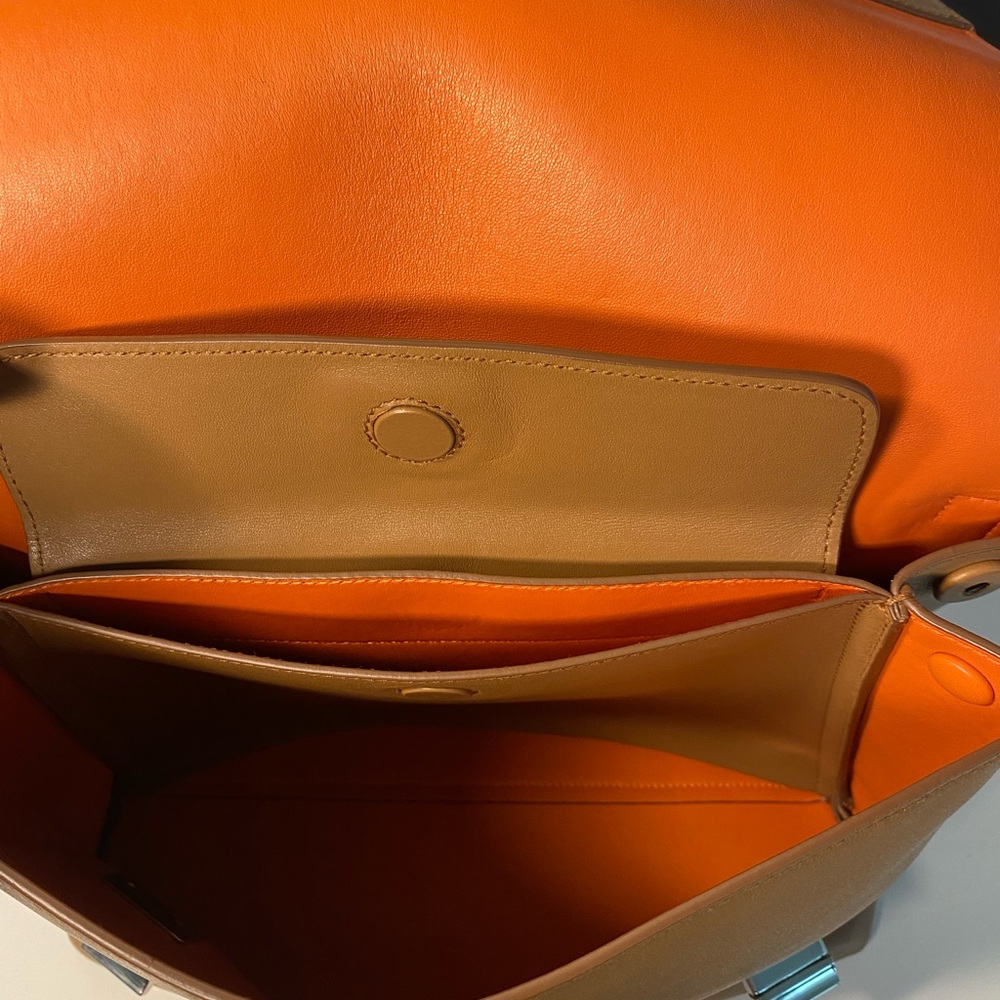RARE PRADA Runway/AD 2014 Vitello Lux Calf Double Flap Satchel COA - Picture 16 of 16
